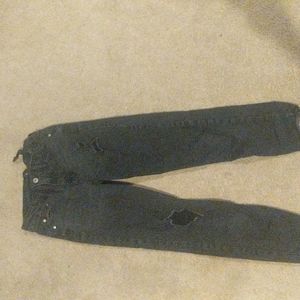 Girls ripped black jeans size 10-12